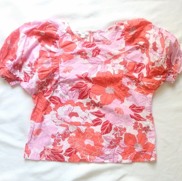 C&A women's Floral big sleeve top - Picture 1 of 3